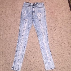 Juniors Distressed Jeggings (size 7)
